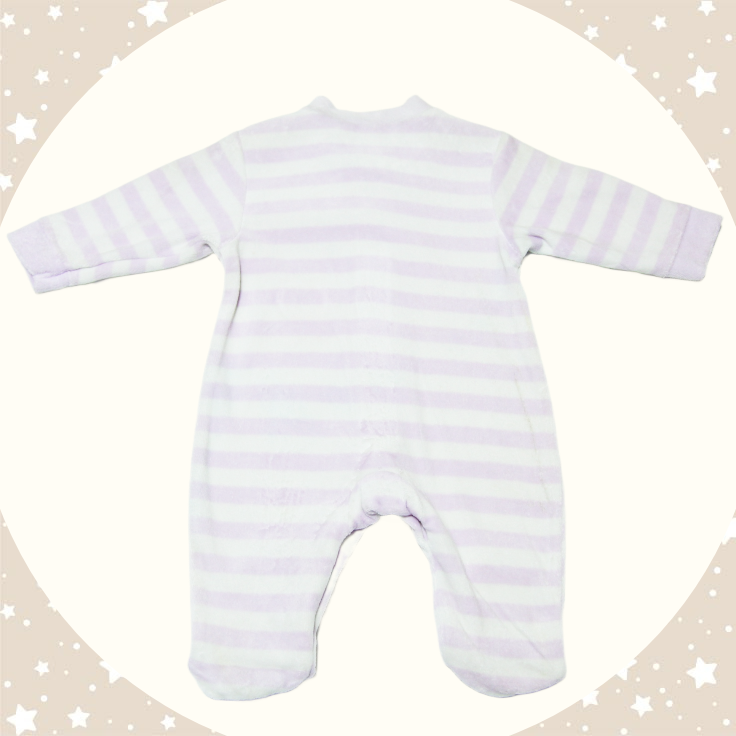 Salopetă Dungată Mov (0-24 luni)