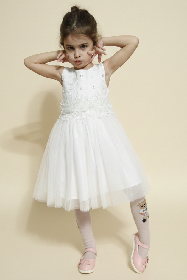 Rochie Crizantemă Alb