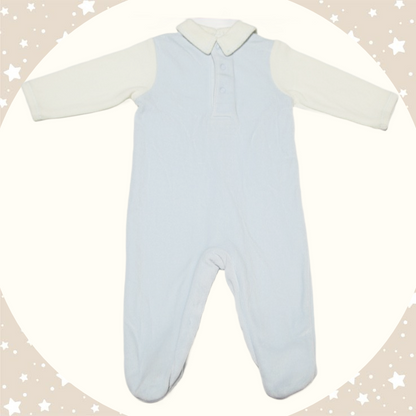 Salopetă Velur Albastru (0-6 luni)