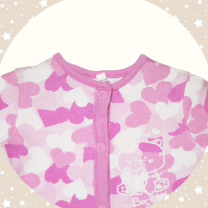 Salopetă Inimi (0-3 luni)