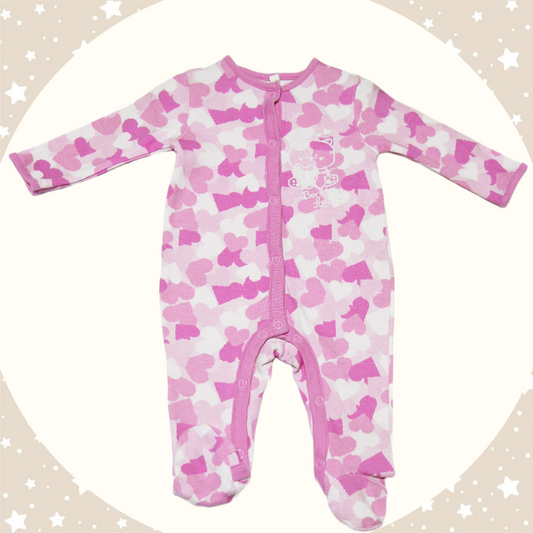 Salopetă Inimi (0-3 luni)