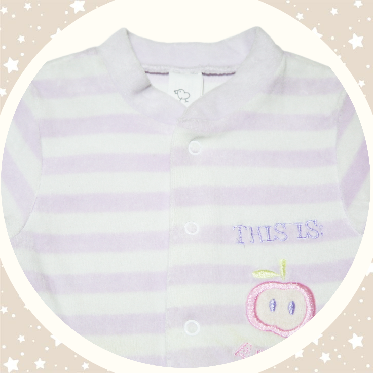 Salopetă Dungată Mov (0-24 luni)