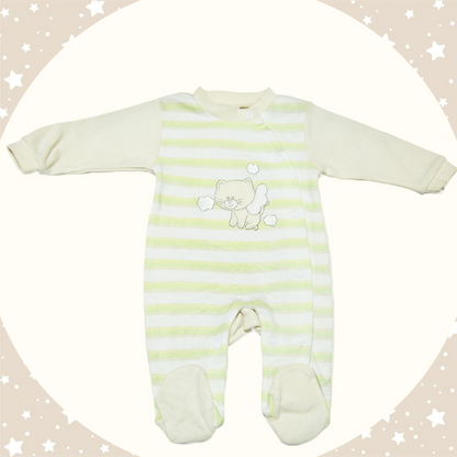 Salopetă Dungată Galben (0-2 luni)