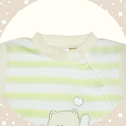 Salopetă Dungată Galben (0-2 luni)