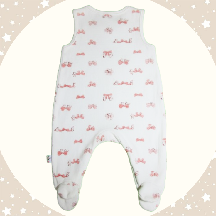 Salopetă cu fundiță (0-9 luni)