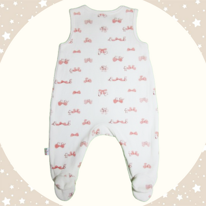 Salopetă cu fundiță (0-9 luni)